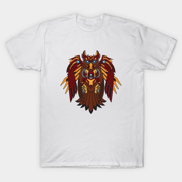 Futuristic Owl Armor T-Shirt by Zildareds